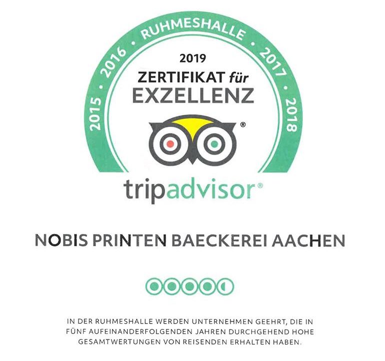 Tripadvisor Travelers Choice 2021 - Nobis Printen Aachen
